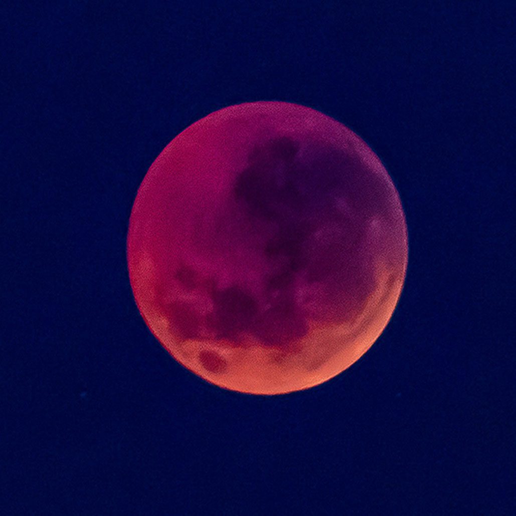Lunar eclipse as seen from Mount Stromlo Observatory, Weston Creek, Australia